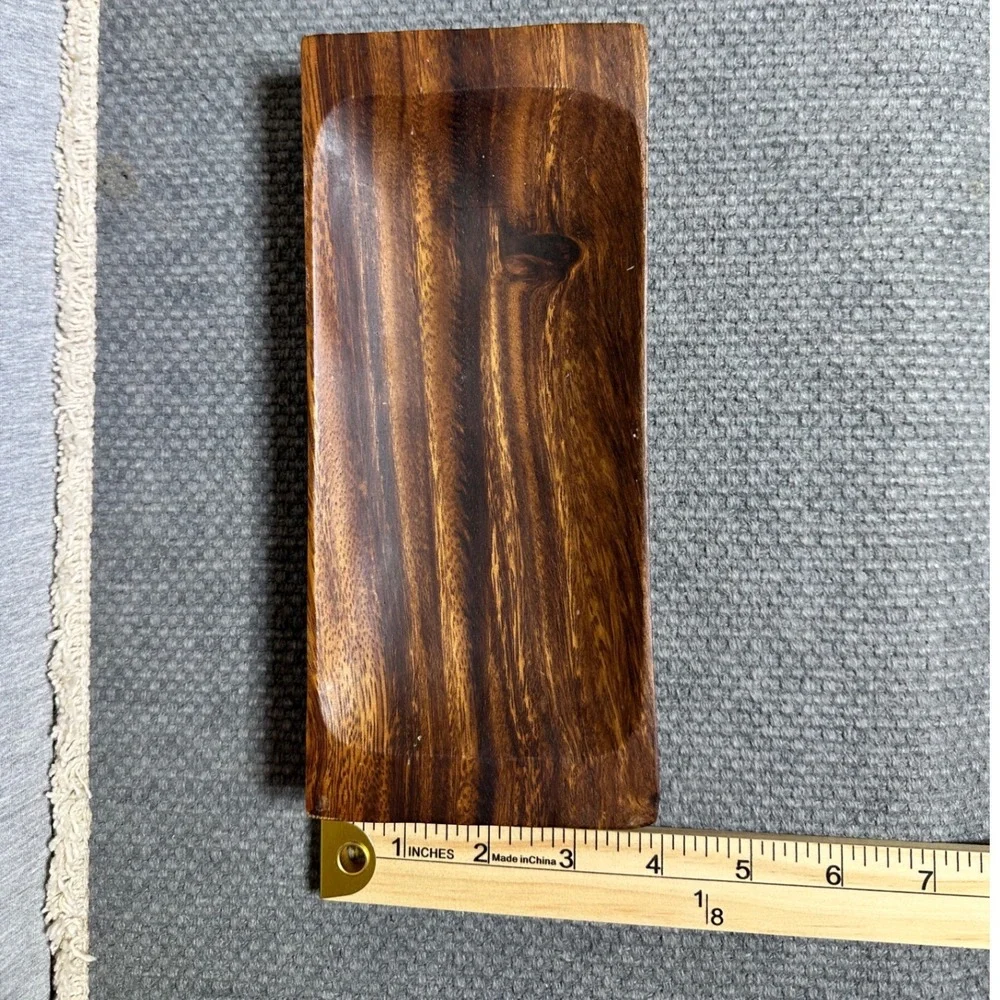Pacific Merchants Acaciaware Rectangular Wood Tray 9.5x4 Acacia Serving Dish